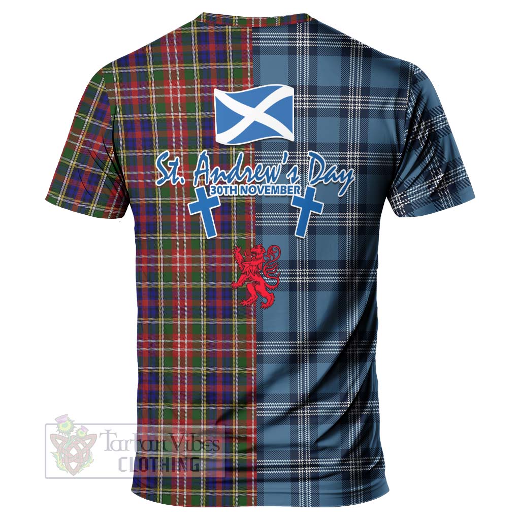 Tartan Vibes Clothing Christie Tartan T-Shirt Happy St. Andrew's Day Half Tartan Style