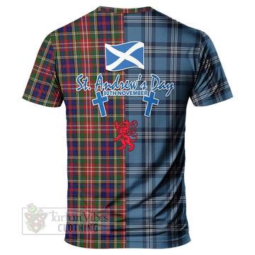 Christie Tartan T-Shirt Happy St. Andrew's Day Half Tartan Style