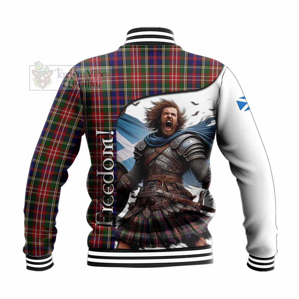 Tartan Vibes Clothing Christie Crest Tartan Baseball Jacket Inspired by the Freedom of Scottish Warrior