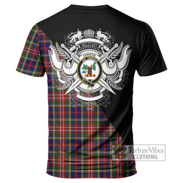 Christie Tartan T-Shirt with Family Crest and Military Logo Style