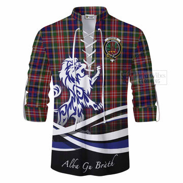 Christie Tartan Ghillie Kilt Shirt with Alba Gu Brath Regal Lion Emblem