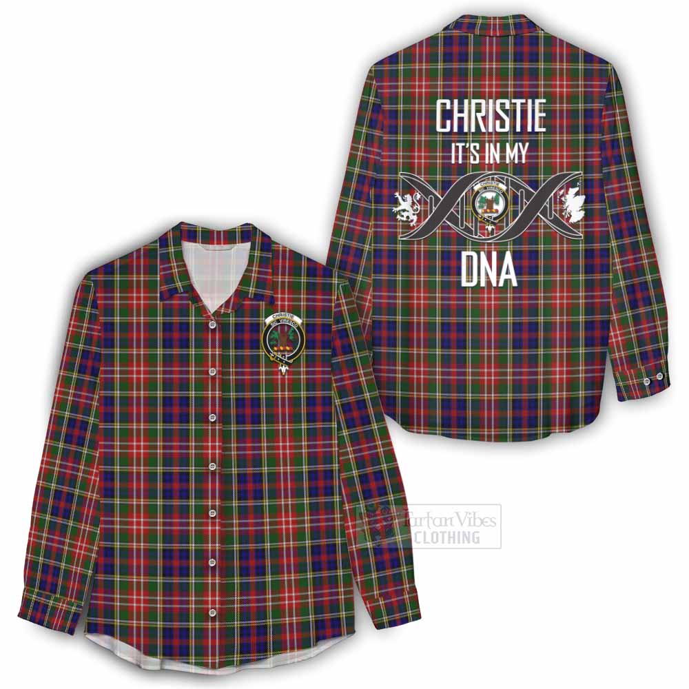 Tartan Vibes Clothing Christie Tartan Women's Casual Shirt with Family Crest DNA In Me Style