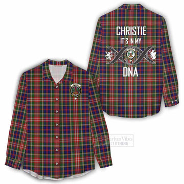 Christie Tartan Women's Casual Shirt with Family Crest DNA In Me Style