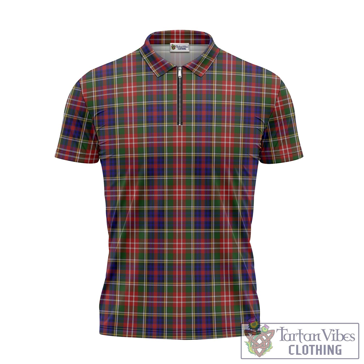 Tartan Vibes Clothing Christie Tartan Zipper Polo Shirt