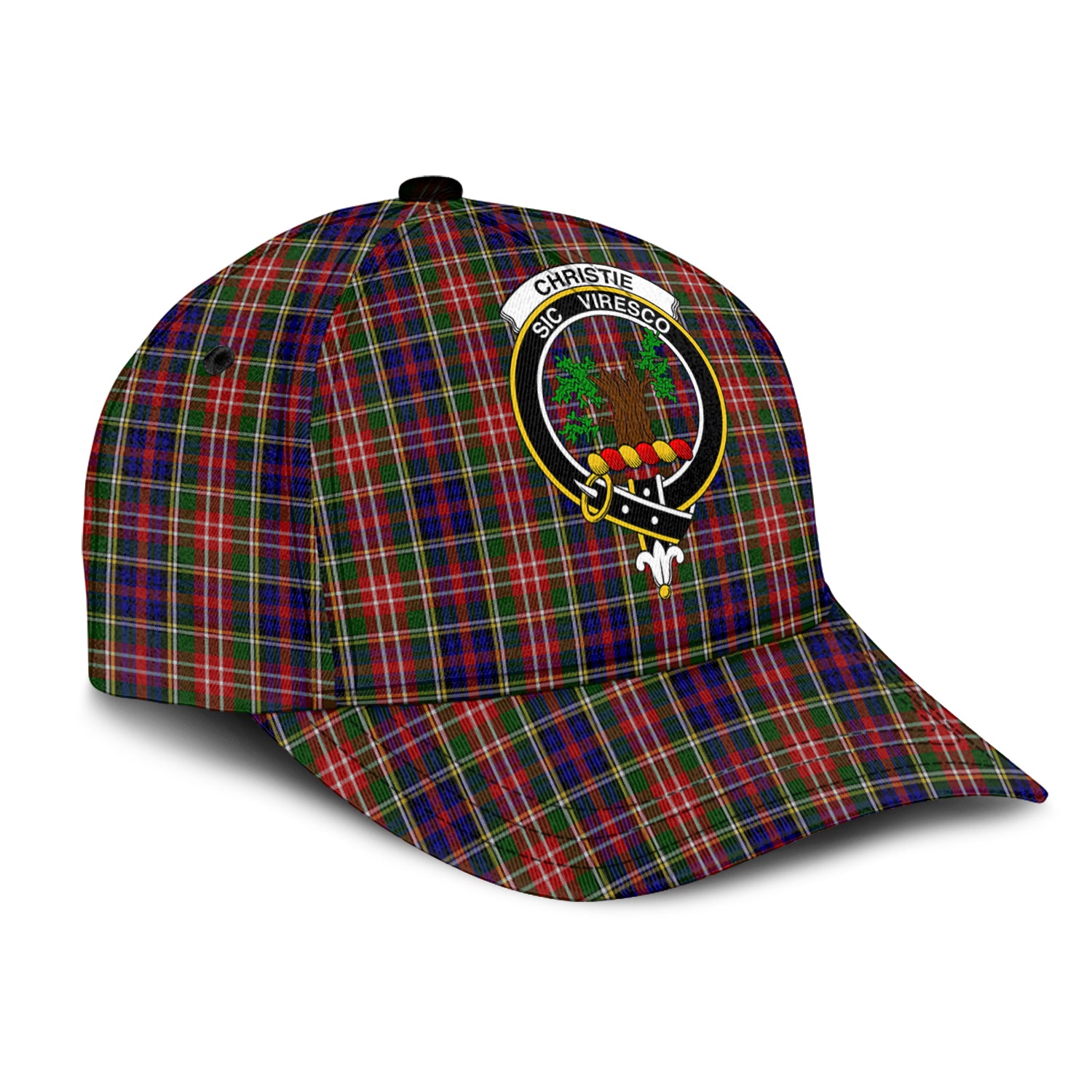 Christie Tartan Classic Cap with Family Crest - Tartan Vibes Clothing