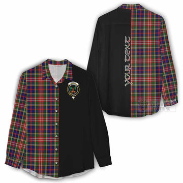 Christie Tartan Women's Casual Shirt with Family Crest and Half Of Me Style