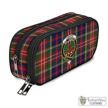 Christie Tartan Pen and Pencil Case with Family Crest