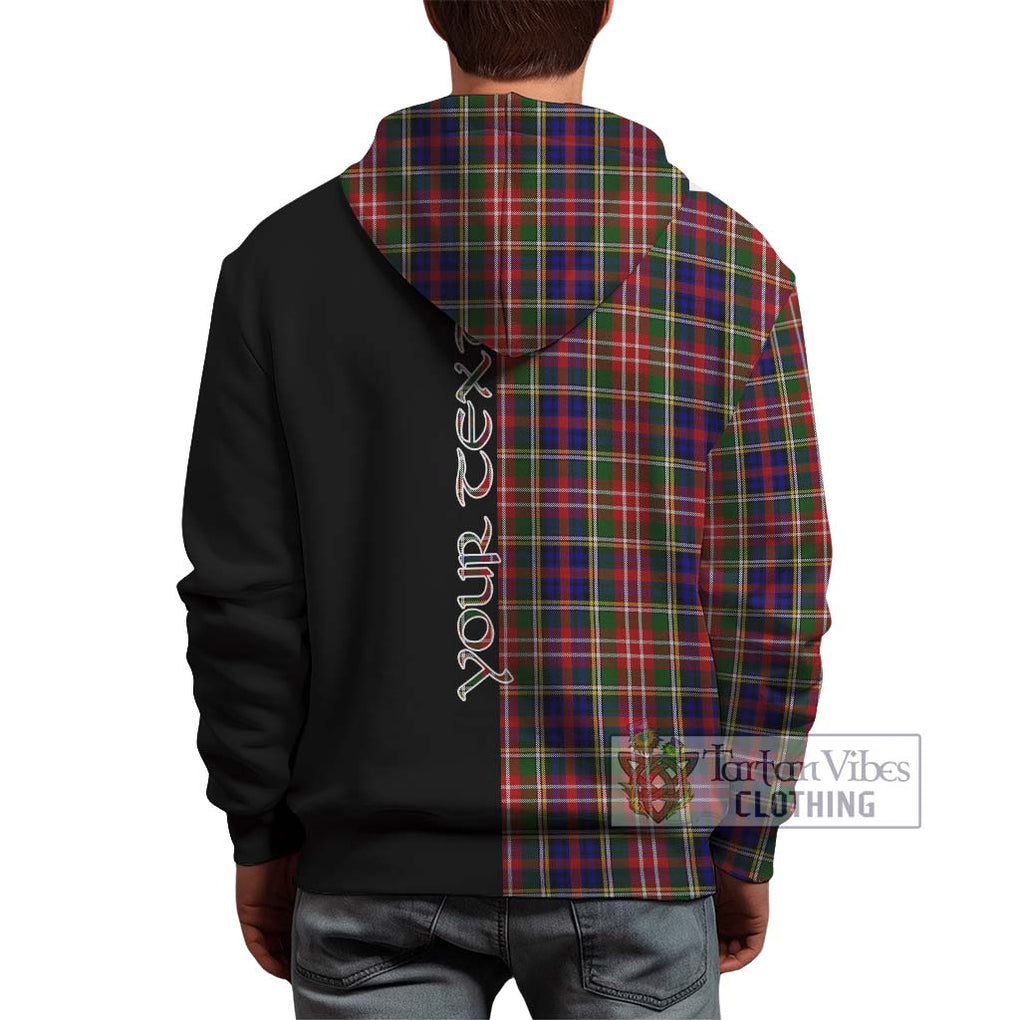 Christie Tartan Hoodie with Family Crest and Half Of Me Style - Tartanvibesclothing Shop