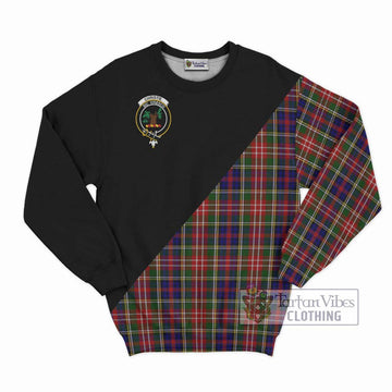 Christie Tartan Sweatshirt with Family Crest and Military Logo Style