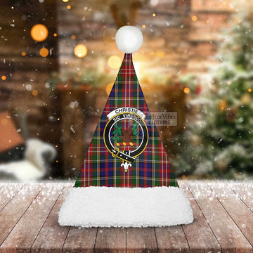 Christie Tartan Christmas Santa Hats with Family Crest