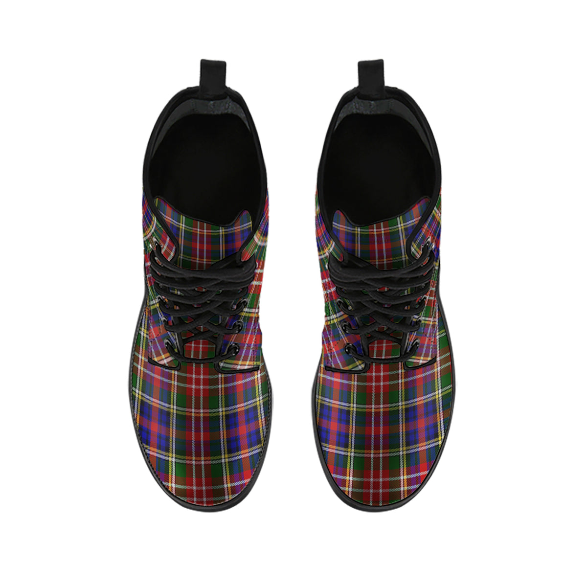 Christie Tartan Leather Boots - Tartan Vibes Clothing