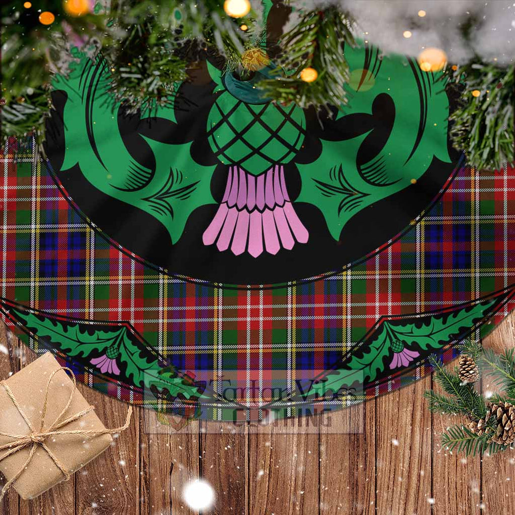 Tartan Vibes Clothing Christie Tartan Christmas Tree Skirt Scottish Thistle Style