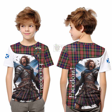 Christie Crest Tartan Kid T-Shirt Inspired by the Freedom of Scottish Warrior