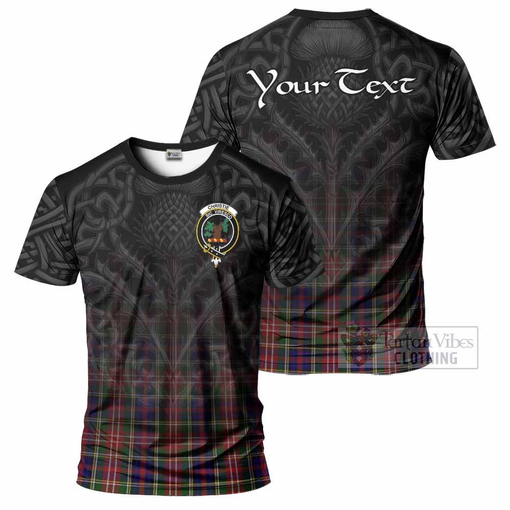 Tartan Vibes Clothing Christie Tartan T-Shirt with Family Crest Celtic Thistle Vibes