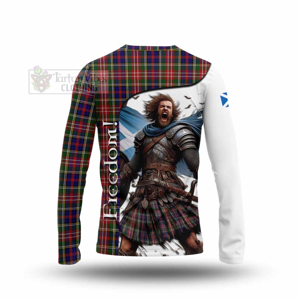 Tartan Vibes Clothing Christie Crest Tartan Long Sleeve T-Shirt Inspired by the Freedom of Scottish Warrior