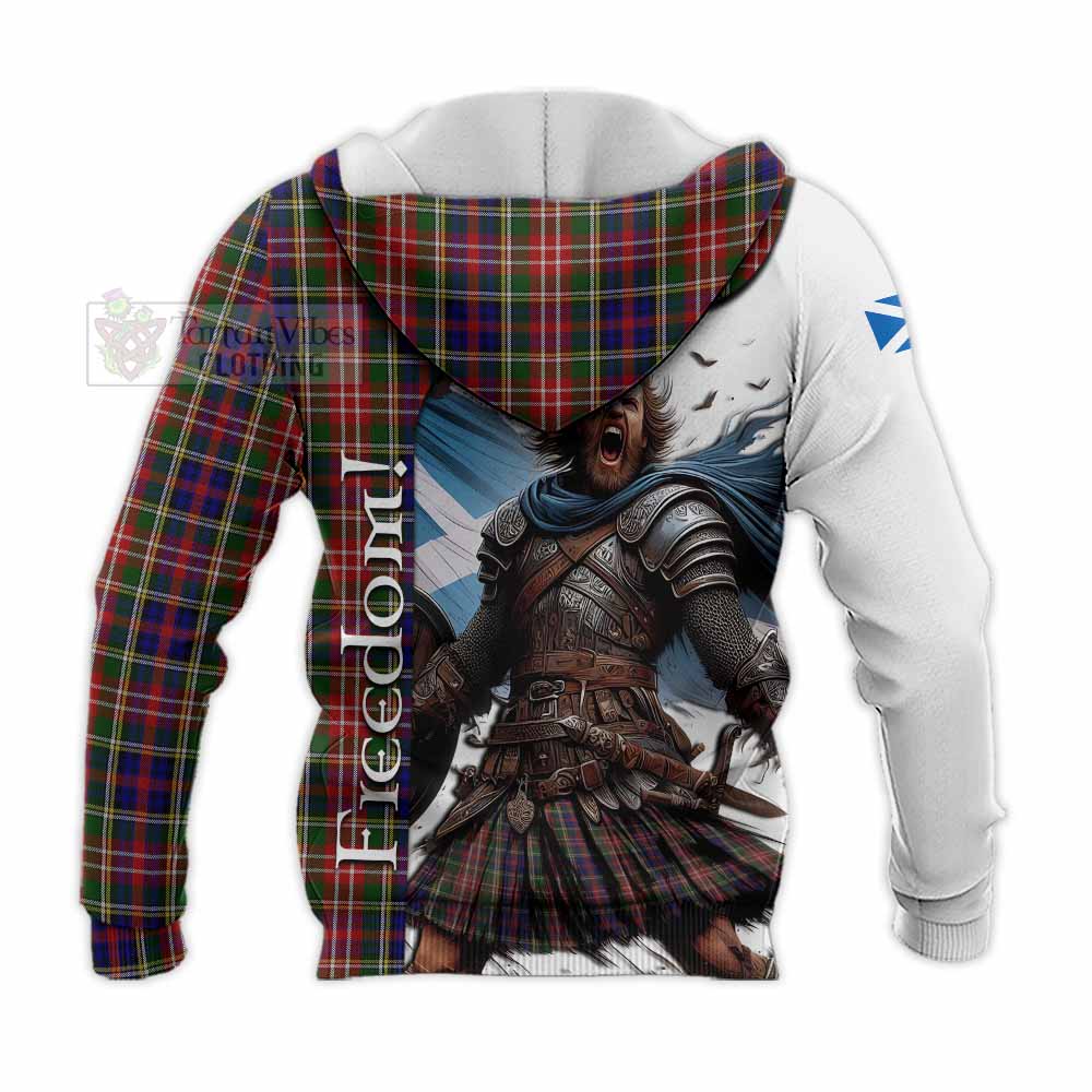 Tartan Vibes Clothing Christie Crest Tartan Knitted Hoodie Inspired by the Freedom of Scottish Warrior