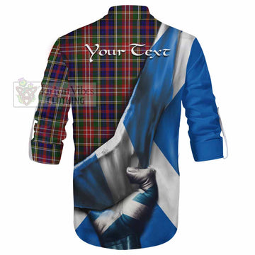 Christie Tartan Ghillie Kilt Shirt with Family Crest Scotland Patriotic Style