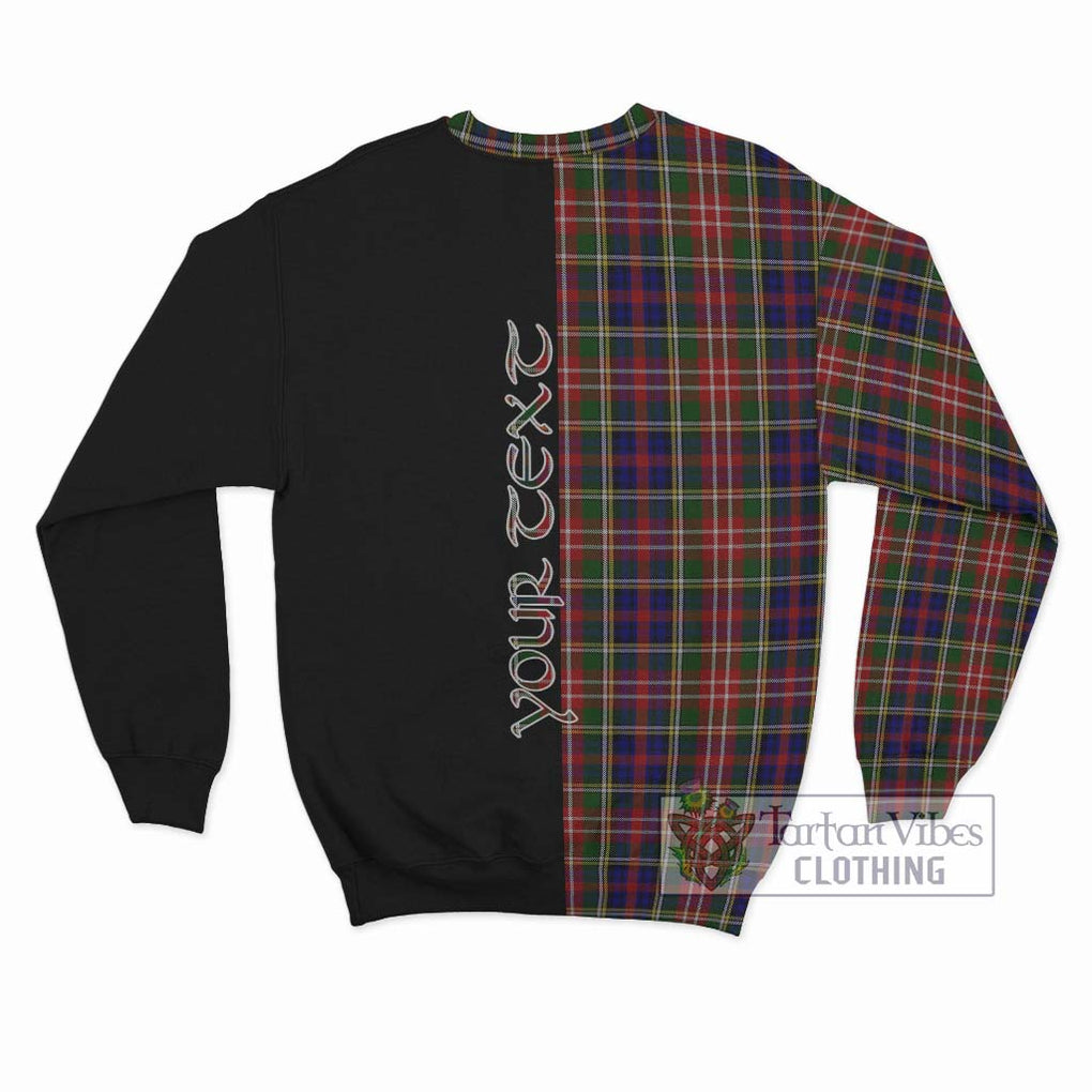 Christie Tartan Sweatshirt with Family Crest and Half Of Me Style - Tartanvibesclothing Shop