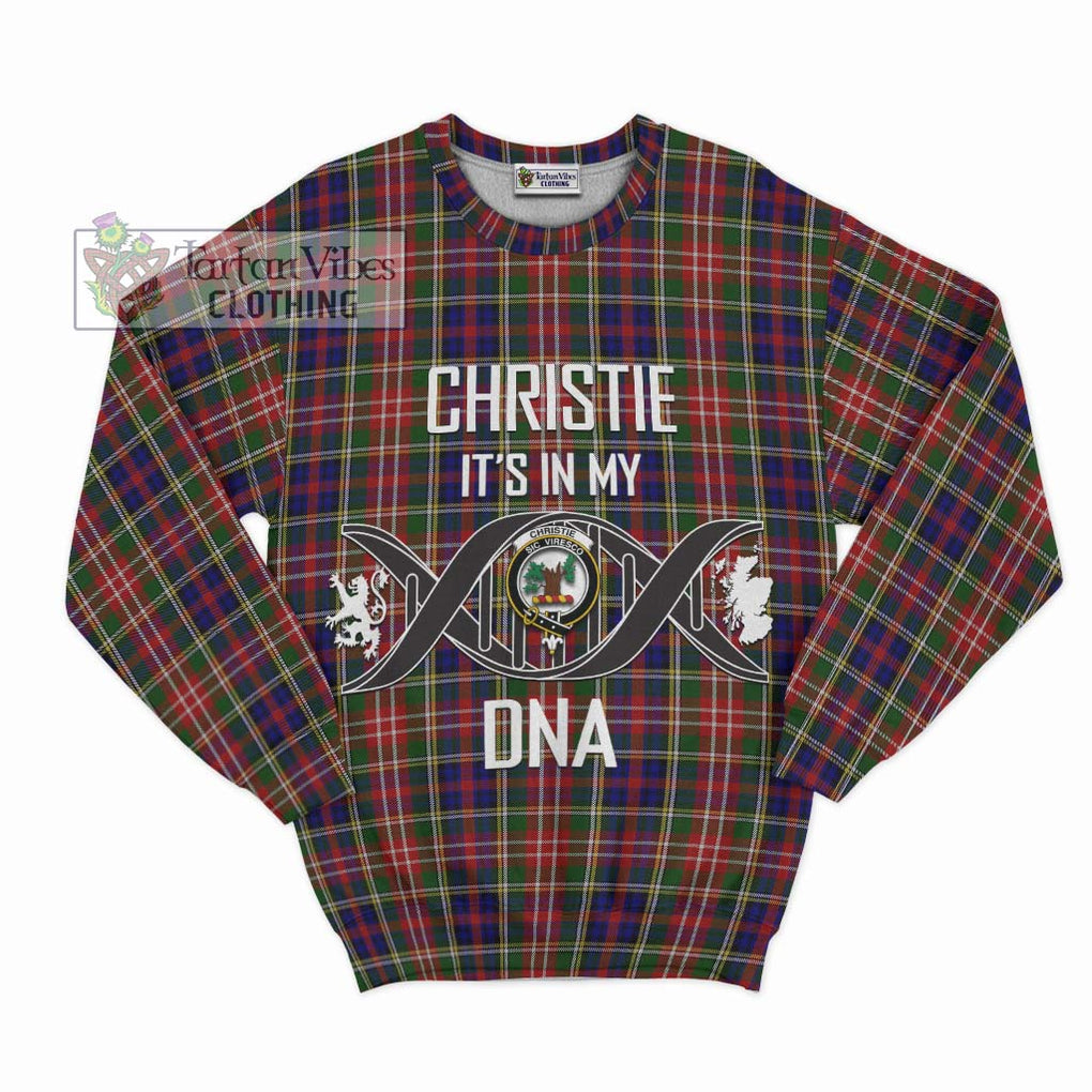 Christie Tartan Sweatshirt with Family Crest DNA In Me Style - Tartanvibesclothing Shop