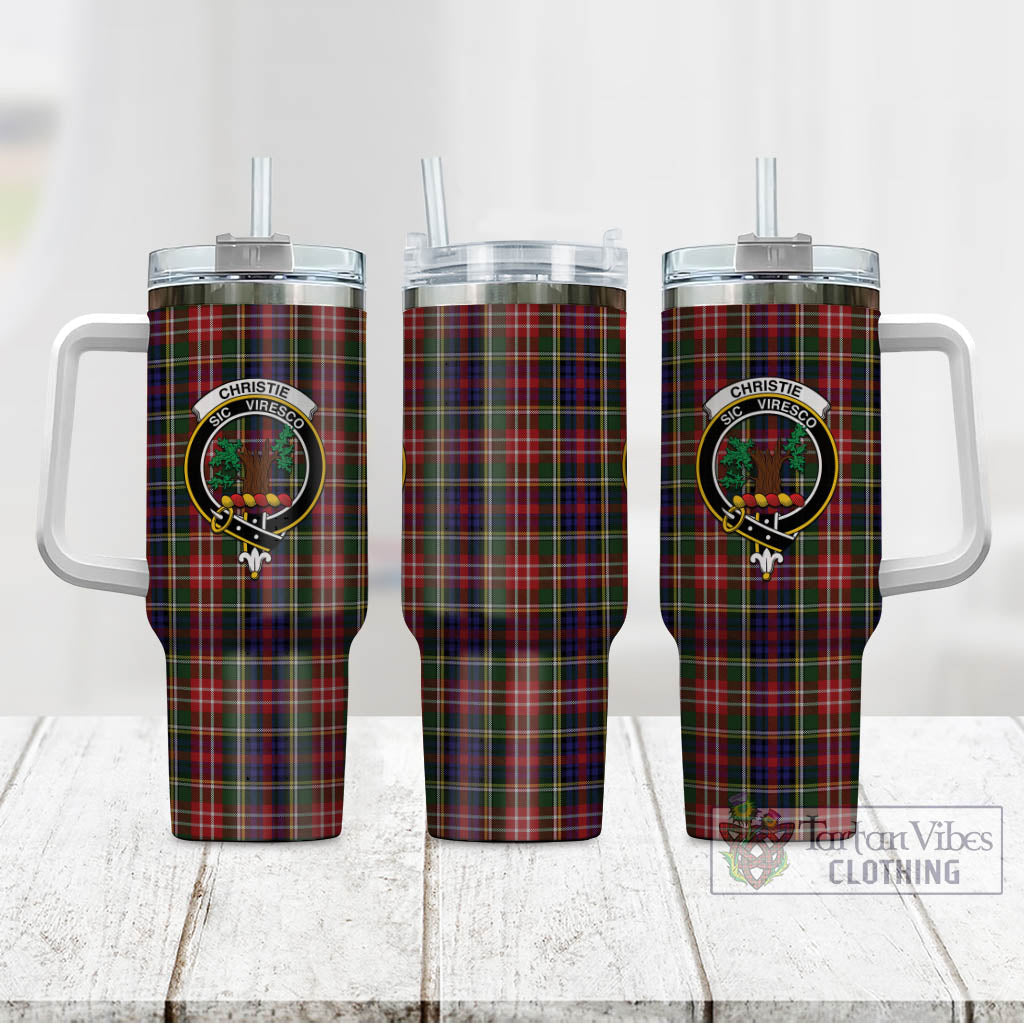 Tartan Vibes Clothing Christie Tartan and Family Crest Tumbler with Handle