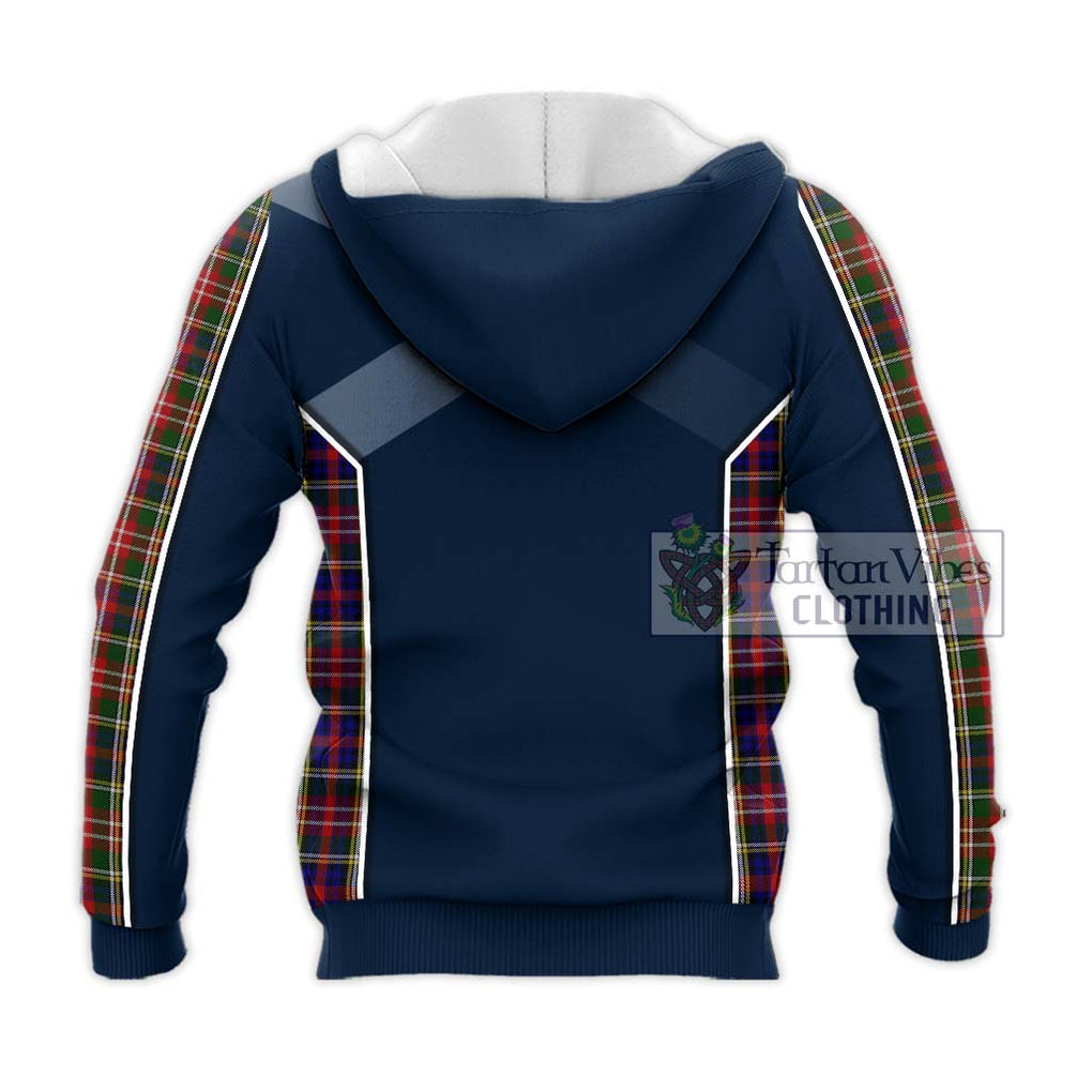 Christie Tartan Knitted Hoodie with Family Crest and Lion Rampant Vibes Sport Style - Tartan Vibes Clothing