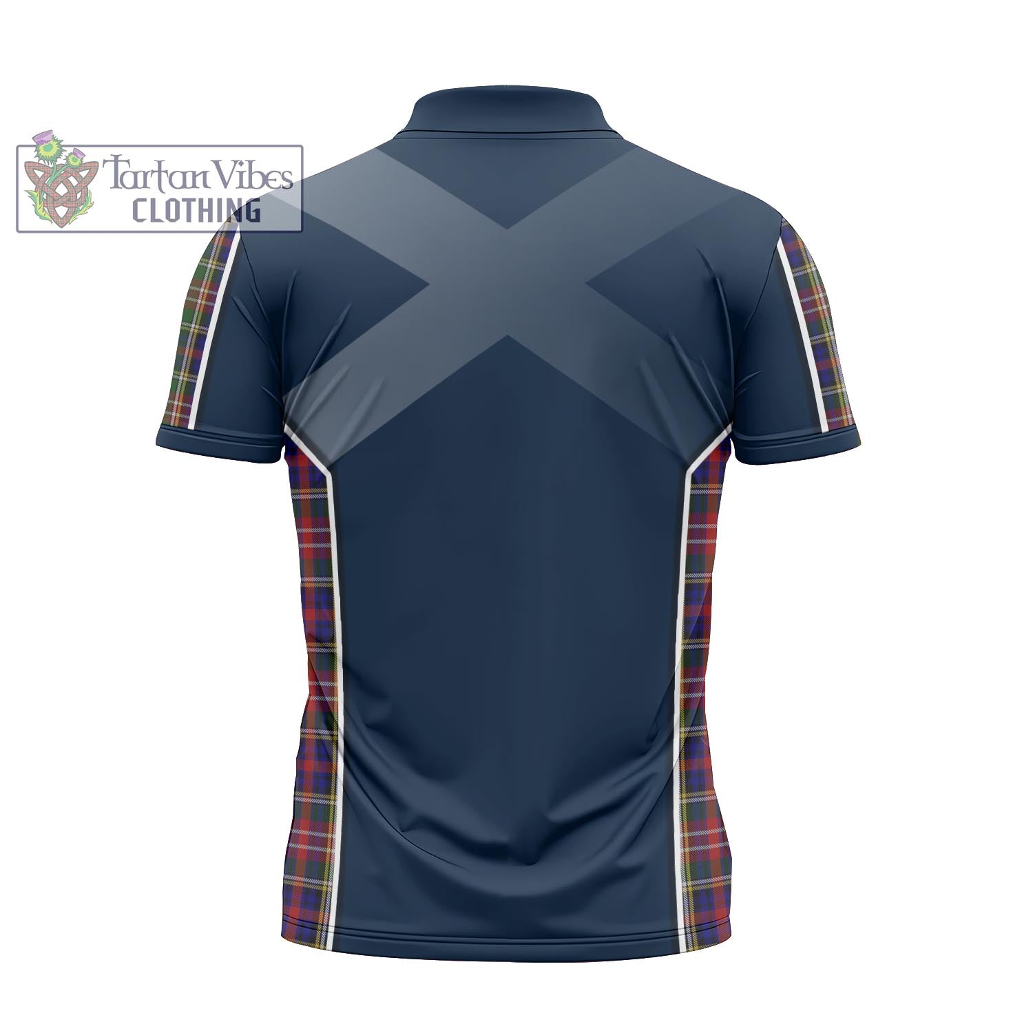 Tartan Vibes Clothing Christie Tartan Zipper Polo Shirt with Family Crest and Lion Rampant Vibes Sport Style