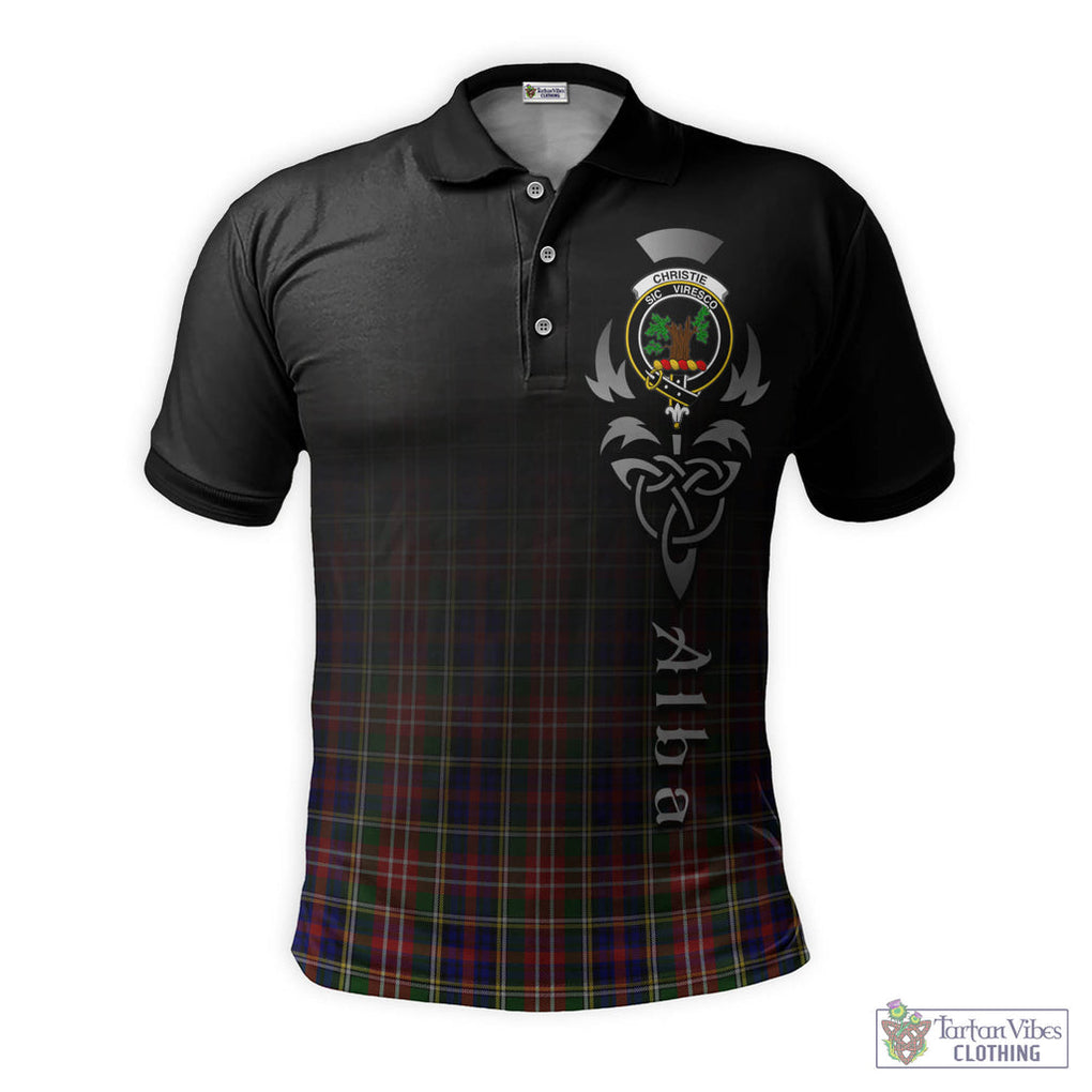 Tartan Vibes Clothing Christie Tartan Polo Shirt Featuring Alba Gu Brath Family Crest Celtic Inspired