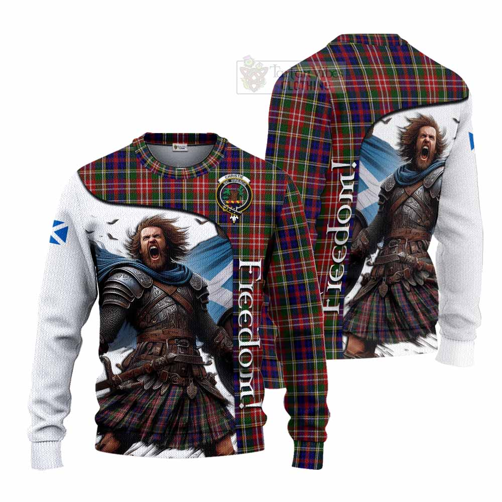 Tartan Vibes Clothing Christie Crest Tartan Knitted Sweater Inspired by the Freedom of Scottish Warrior