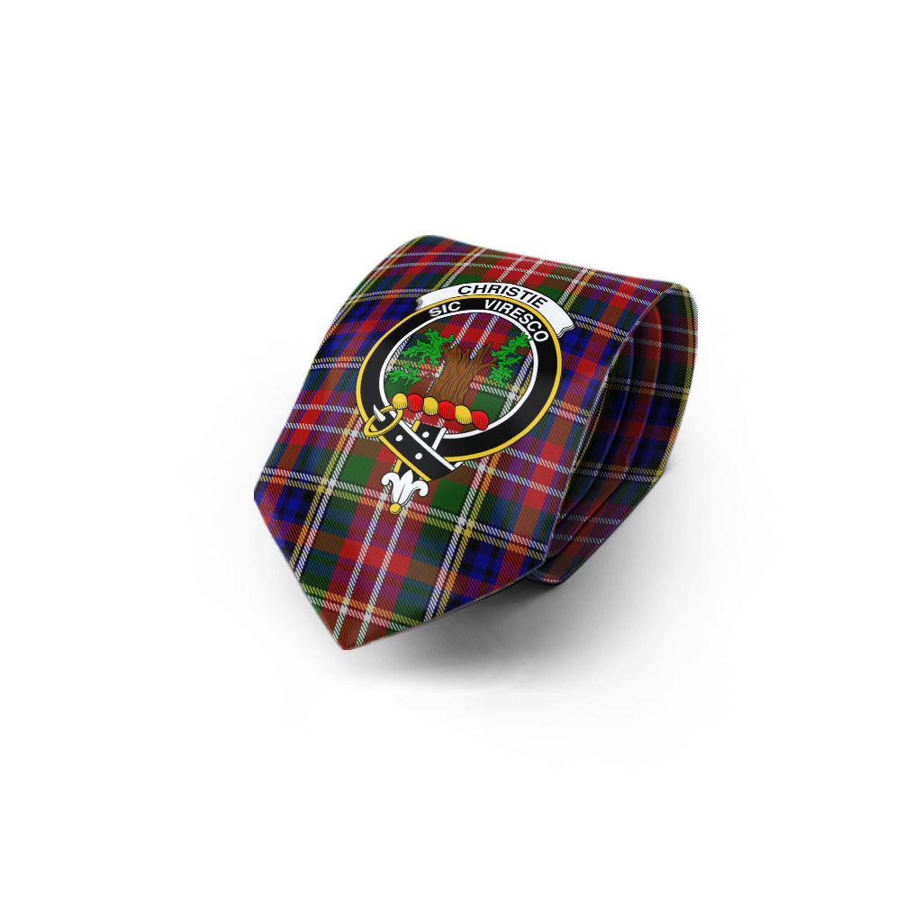 Christie Tartan Classic Necktie with Family Crest - Tartan Vibes Clothing