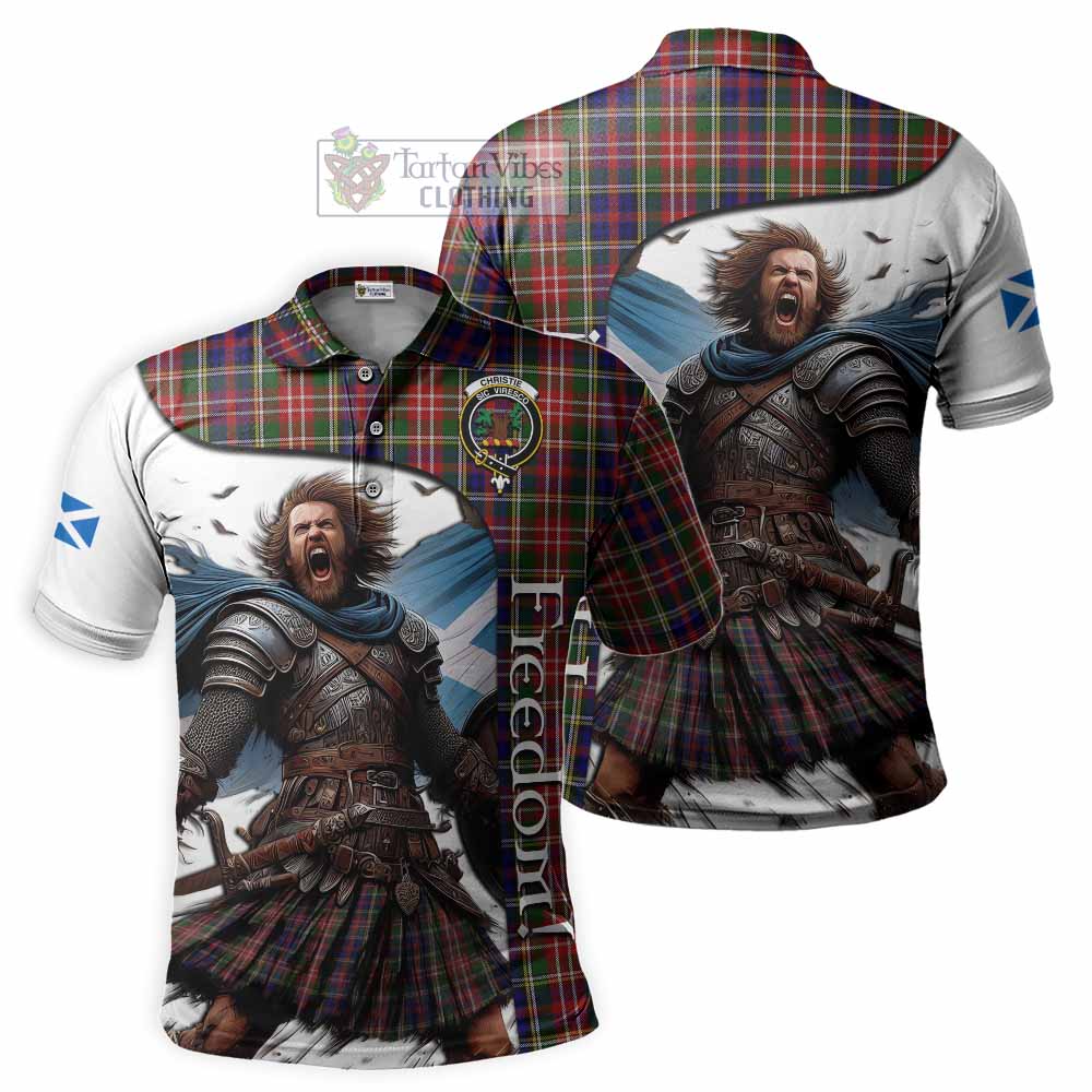 Tartan Vibes Clothing Christie Crest Tartan Polo Shirt Inspired by the Freedom of Scottish Warrior