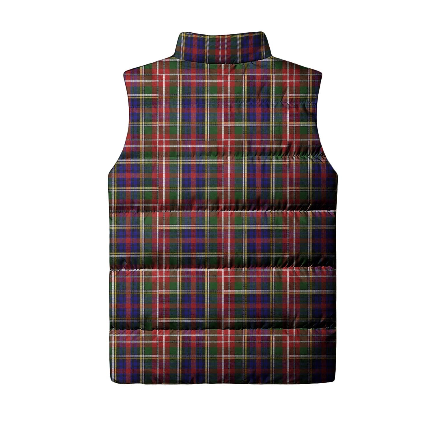 Christie Tartan Sleeveless Puffer Jacket with Family Crest - Tartanvibesclothing