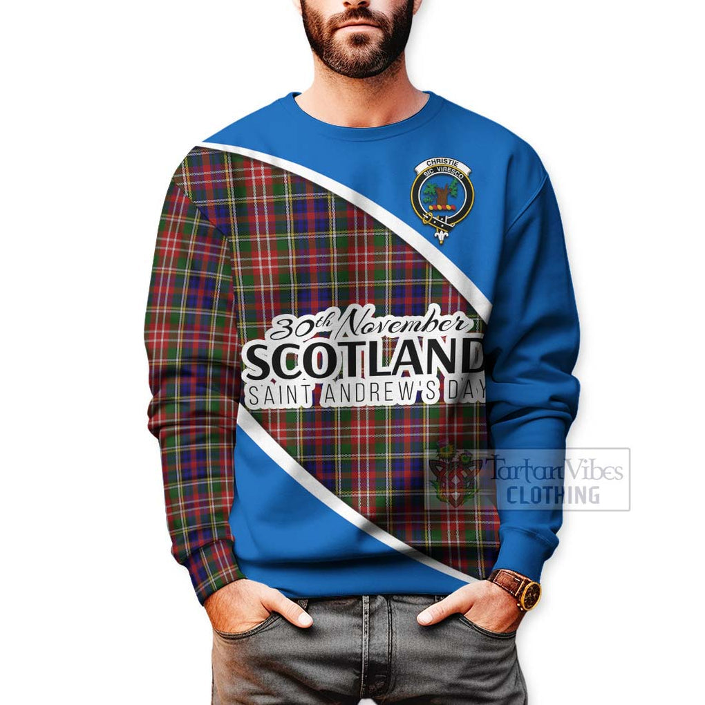 Tartan Vibes Clothing Christie Family Crest Tartan Sweatshirt Celebrate Saint Andrew's Day in Style