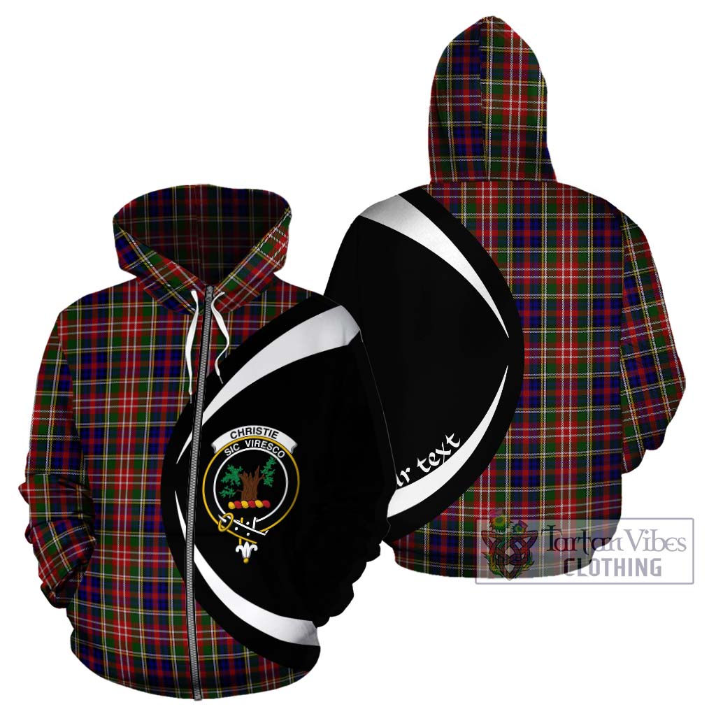 Tartan Vibes Clothing Christie Tartan Hoodie with Family Crest Circle Style