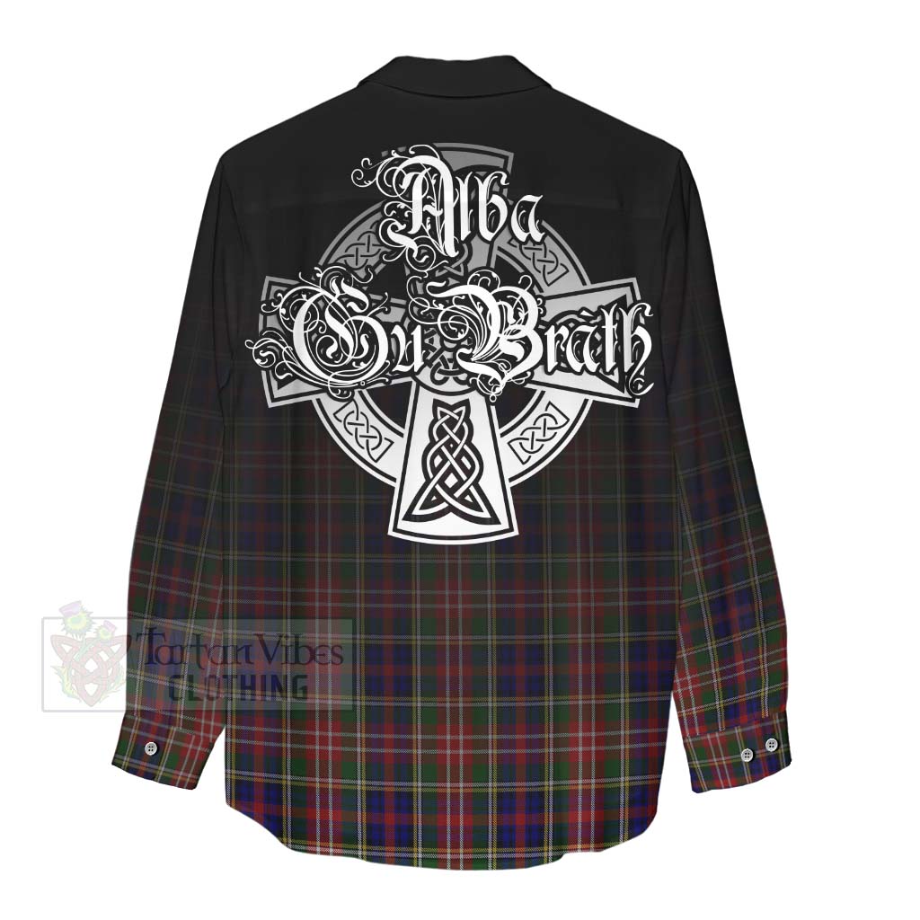 Tartan Vibes Clothing Christie Tartan Women's Casual Shirt Featuring Alba Gu Brath Family Crest Celtic Inspired