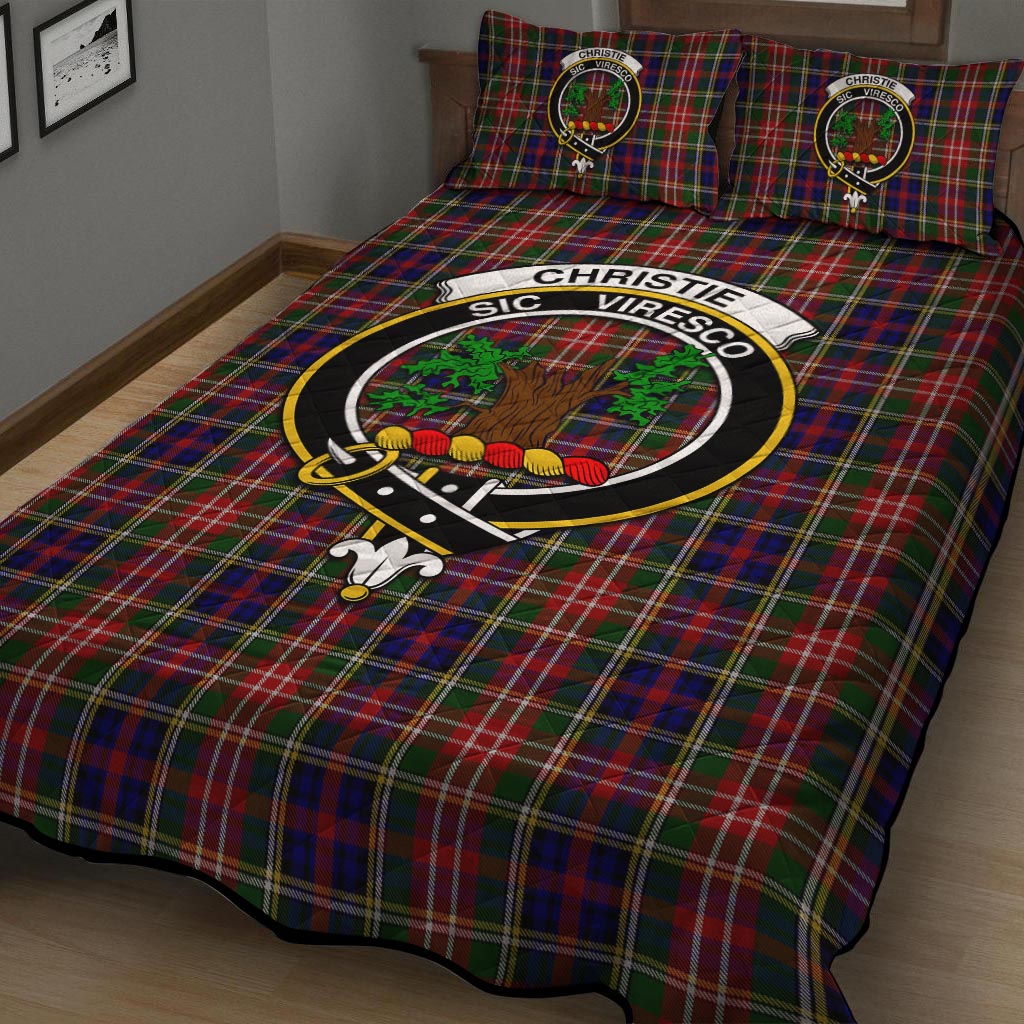 Christie Tartan Quilt Bed Set with Family Crest - Tartan Vibes Clothing