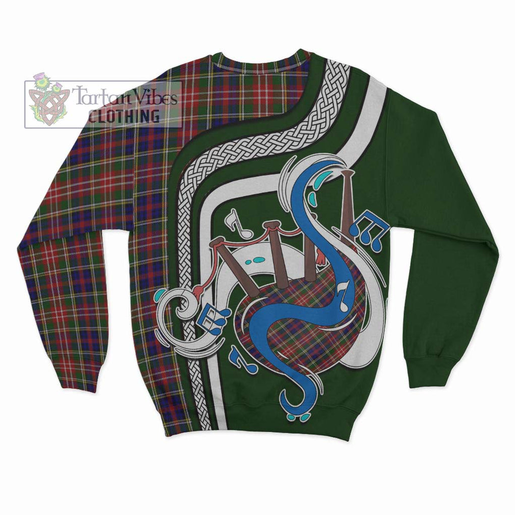 Christie Tartan Sweatshirt with Epic Bagpipe Style - Tartanvibesclothing Shop