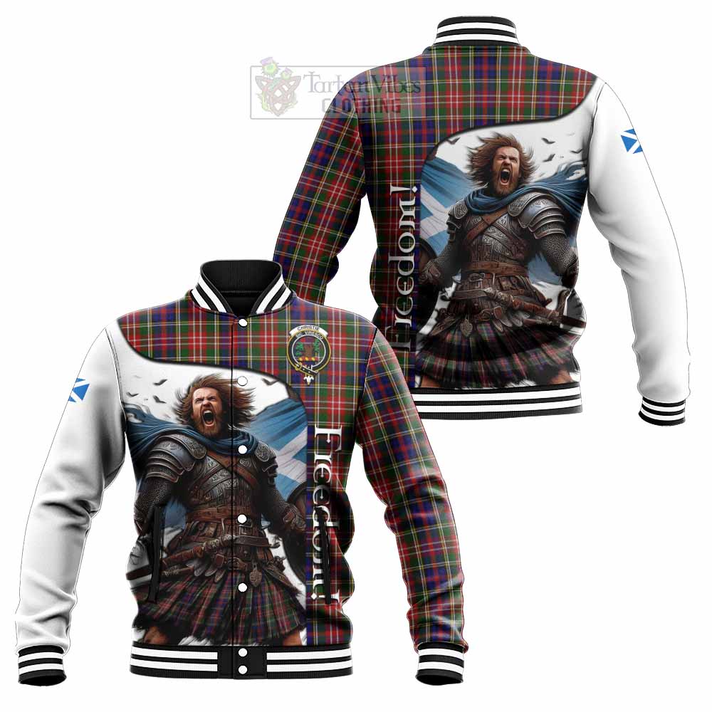 Tartan Vibes Clothing Christie Crest Tartan Baseball Jacket Inspired by the Freedom of Scottish Warrior