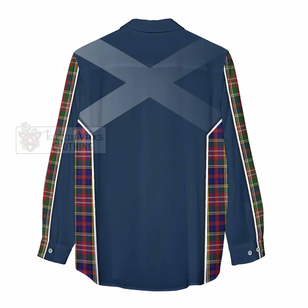 Tartan Vibes Clothing Christie Tartan Women's Casual Shirt with Family Crest and Lion Rampant Vibes Sport Style