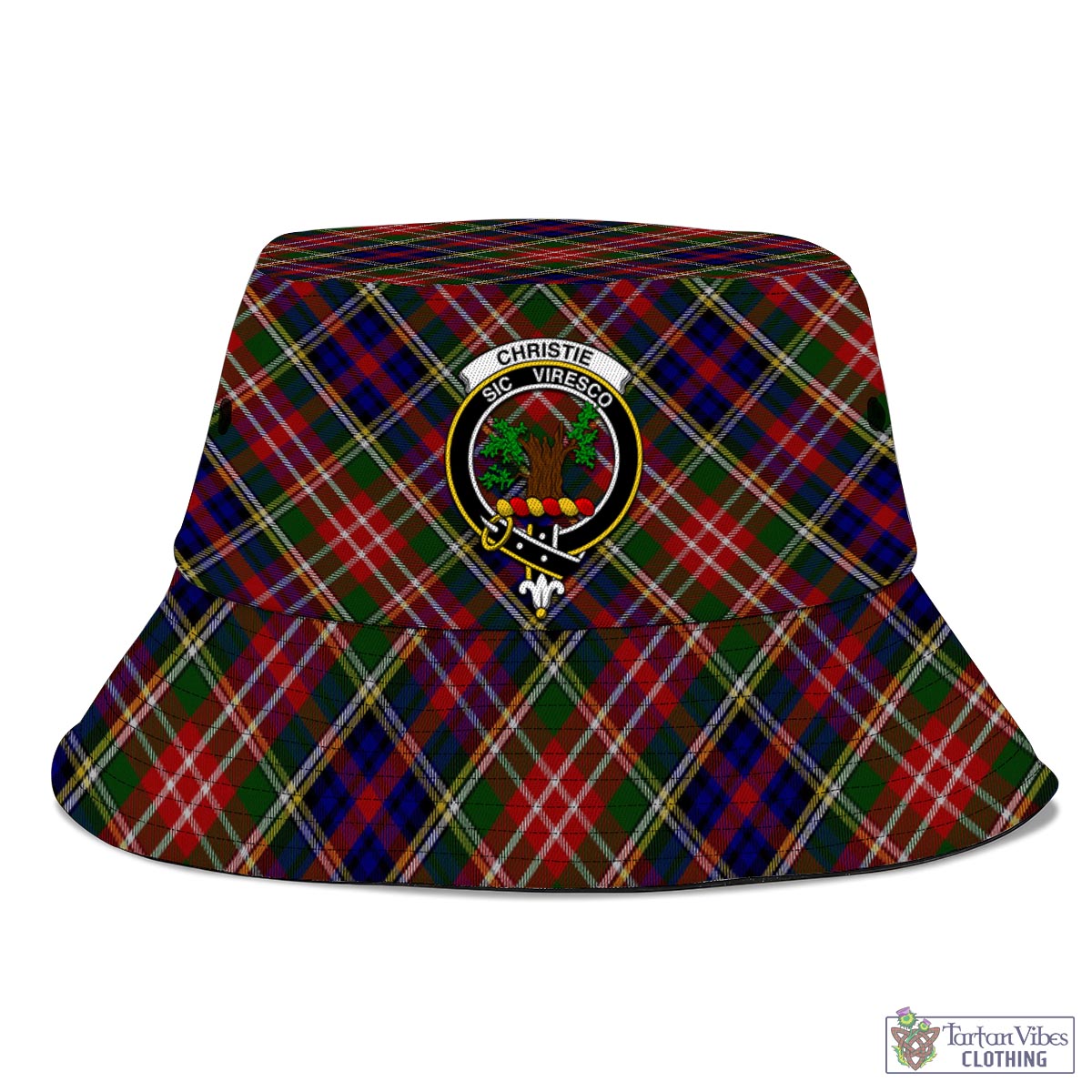 Tartan Vibes Clothing Christie Tartan Bucket Hat with Family Crest