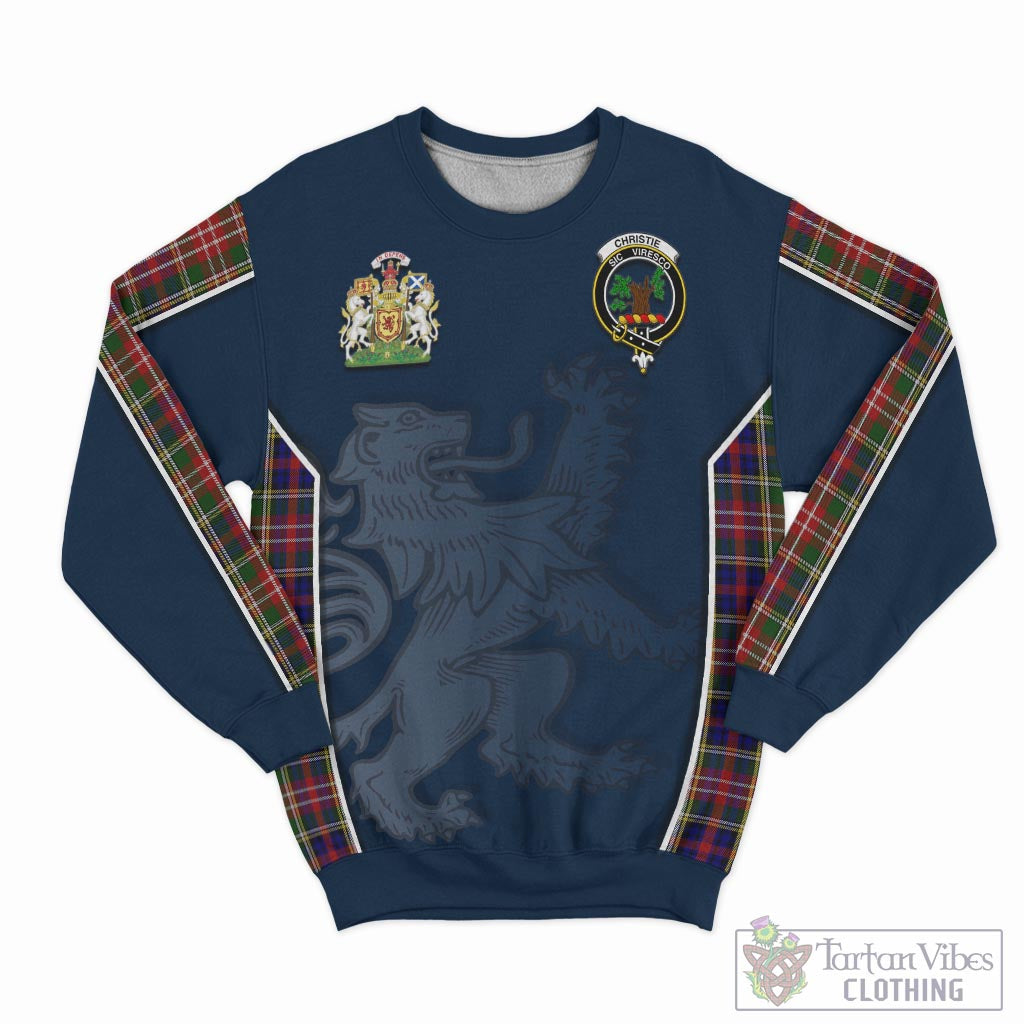 Tartan Vibes Clothing Christie Tartan Sweater with Family Crest and Lion Rampant Vibes Sport Style