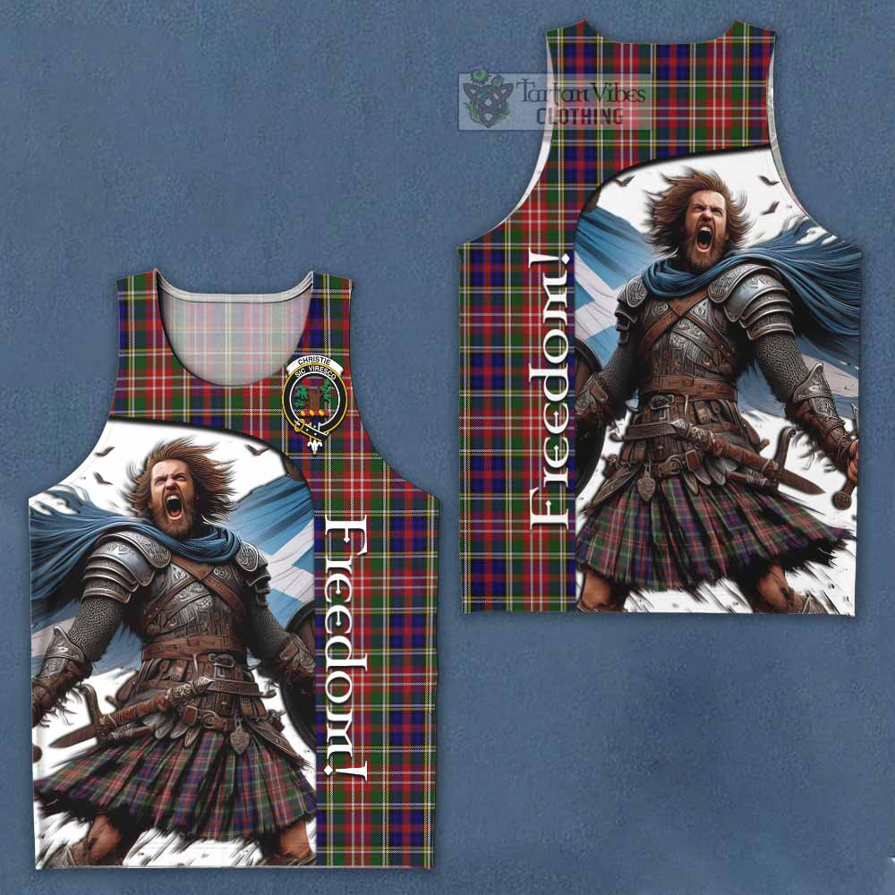 Tartan Vibes Clothing Christie Crest Tartan Men's Tank Top Inspired by the Freedom of Scottish Warrior