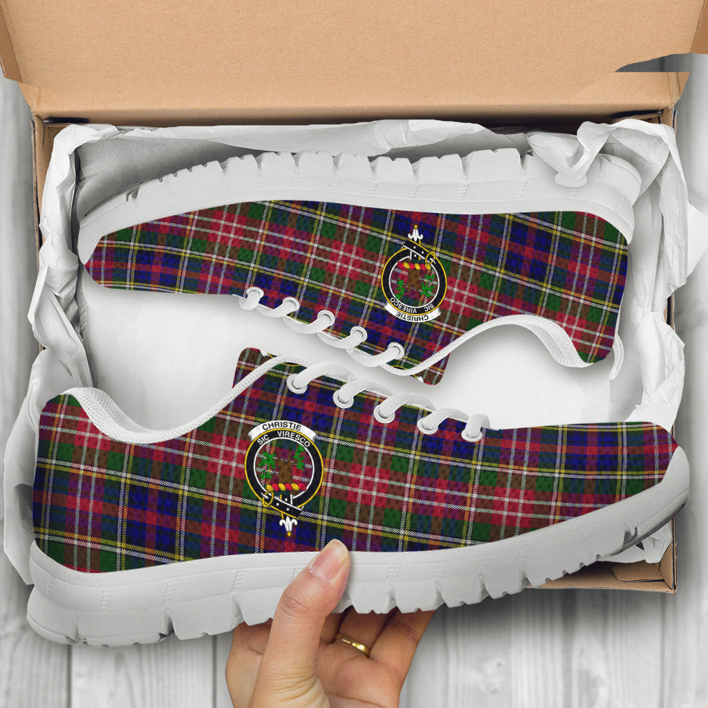 Christie Tartan Sneakers with Family Crest - Tartan Vibes Clothing