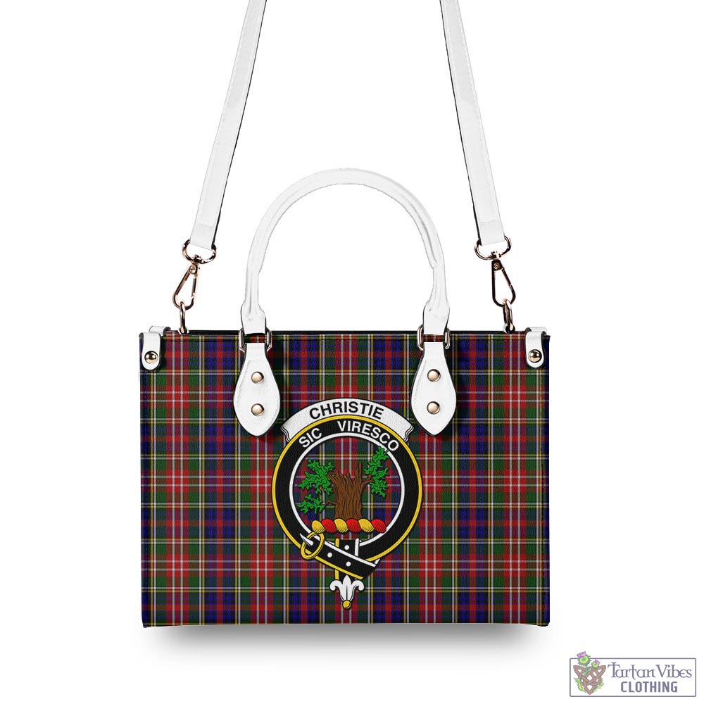 Tartan Vibes Clothing Christie Tartan Luxury Leather Handbags with Family Crest