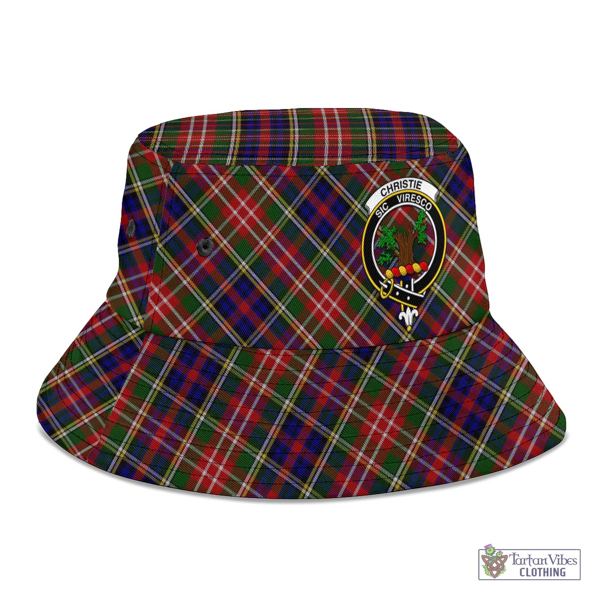 Tartan Vibes Clothing Christie Tartan Bucket Hat with Family Crest