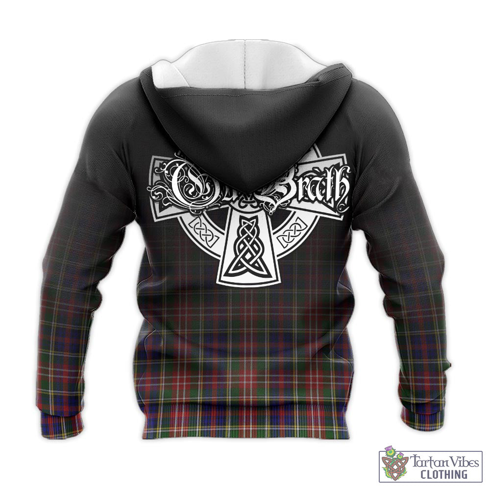 Tartan Vibes Clothing Christie Tartan Knitted Hoodie Featuring Alba Gu Brath Family Crest Celtic Inspired