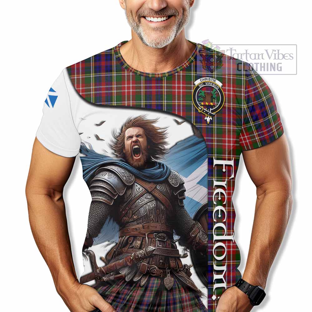 Christie Crest Tartan T-Shirt Inspired by the Freedom of Scottish Warrior