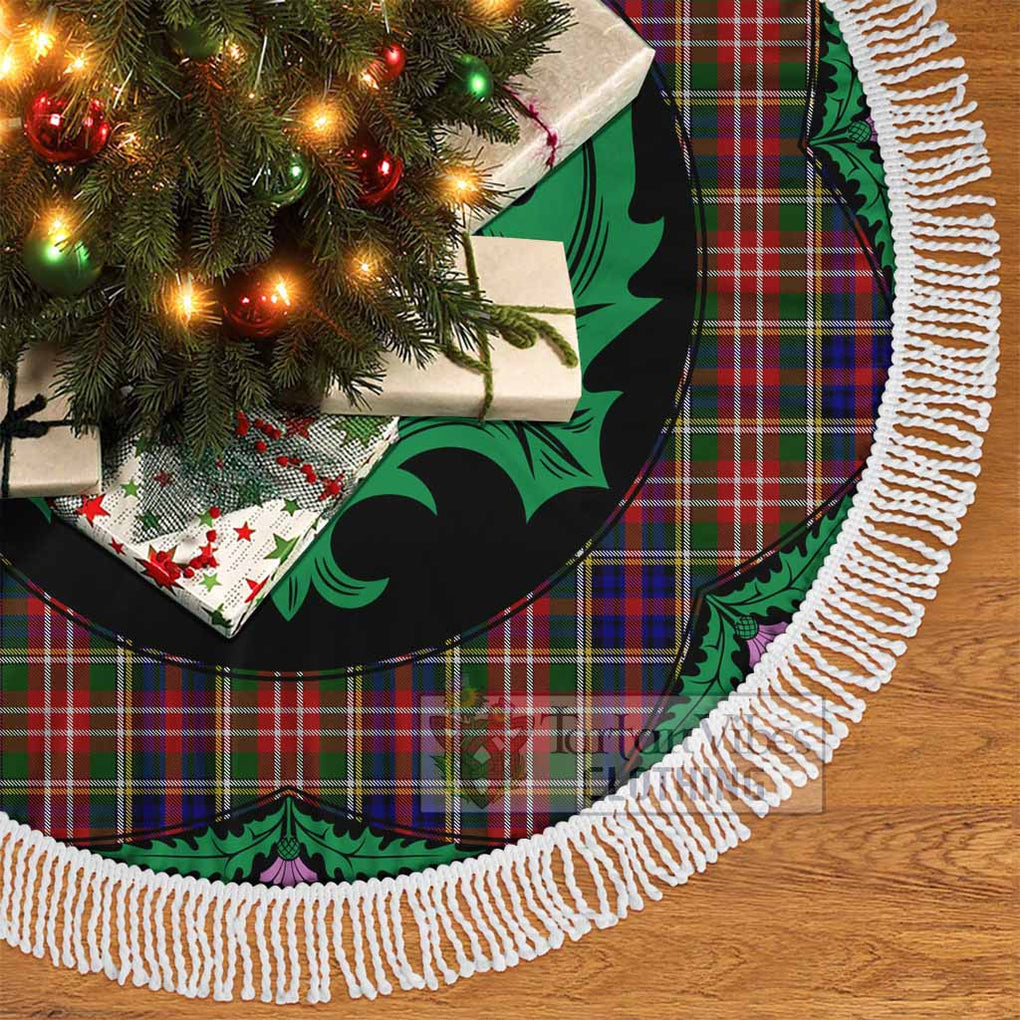 Tartan Vibes Clothing Christie Tartan Christmas Tree Skirt Scottish Thistle Style