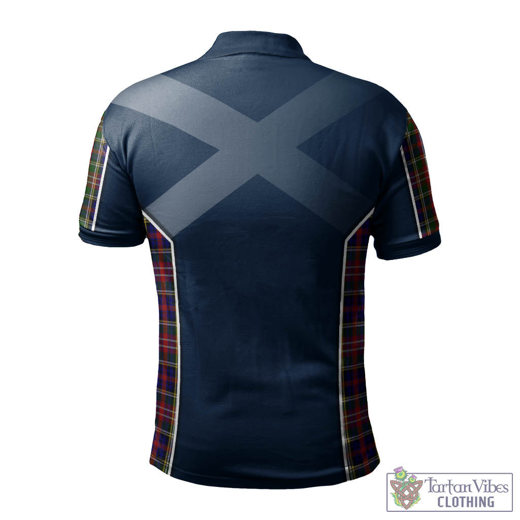 Tartan Vibes Clothing Christie Tartan Men's Polo Shirt with Family Crest and Lion Rampant Vibes Sport Style