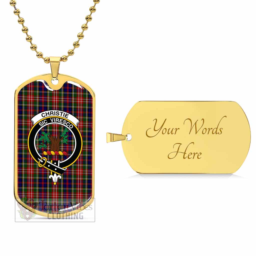 Tartan Vibes Clothing Christie Tartan Dog Tag Necklace with Family Crest