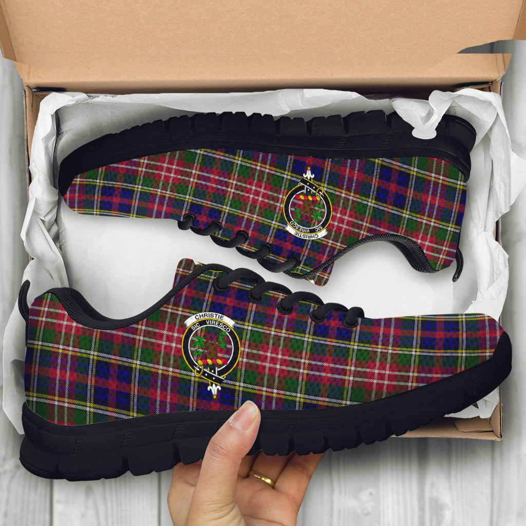 Christie Tartan Sneakers with Family Crest - Tartan Vibes Clothing